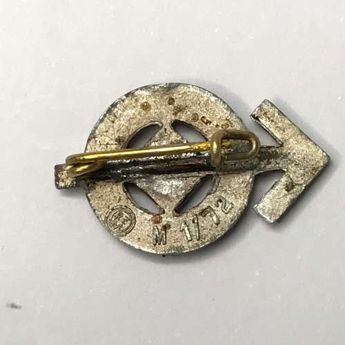 Miniature Hitler Youth Proficiency Badge in Silver