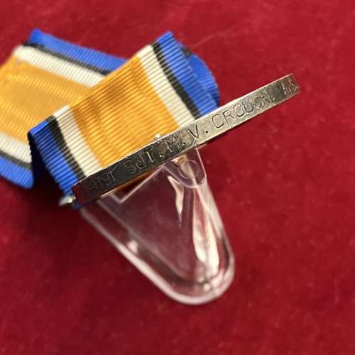 British War Medal WW1 S1-4791 SJT H.V Crouch Army Service Corps