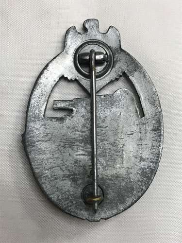 Panzer assault badge in silver Hermann Aurich