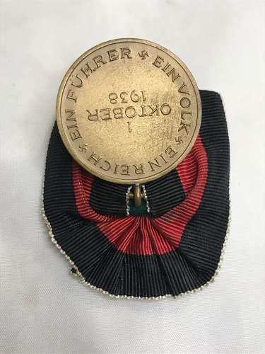 Sudetenland Medal court mounted