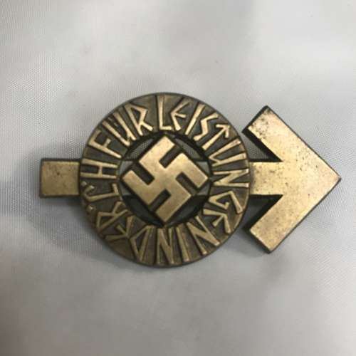 Bronze Hitler Youth Proficiency Badge Gustav Brehmer