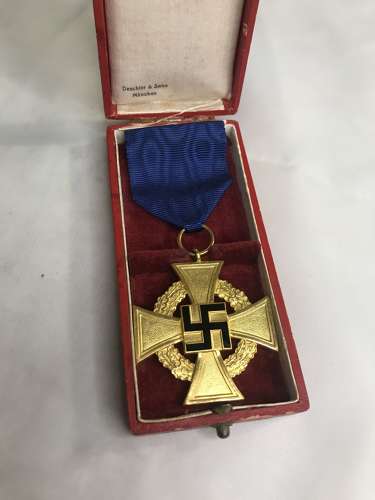 German Cased 40 Year Civil Service Award Deschler & Sohn München