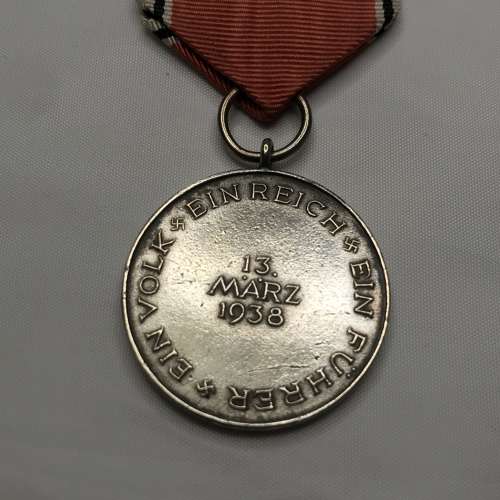 March 1938 Medal März 1938 Anschluss Medal