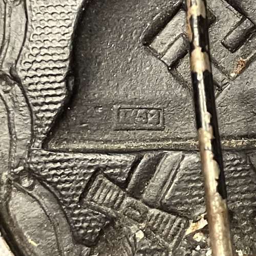 German WW2 Black Wound Badge L/52 Fritz Zimmermann