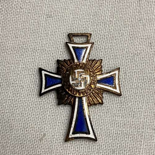 German mini mothers cross in bronze