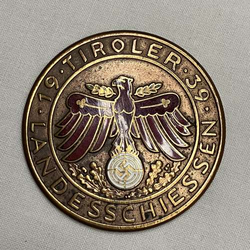 German 1939 Tiroler Landesschiessen Medal