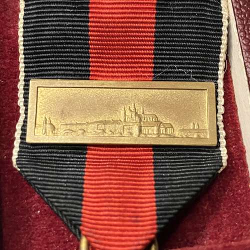 Sudetenland Medal With Prague Castle Cased