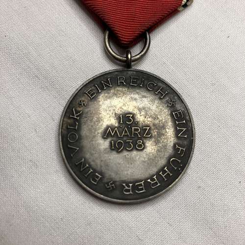 Austrian Anschluss Medal March 1938