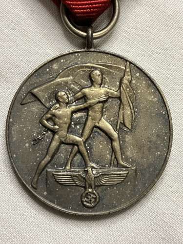 Austrian Anschluss Medal March 1938