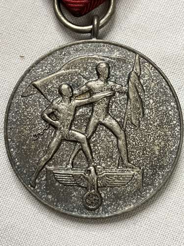 Austrian Anschluss Medal March 1938