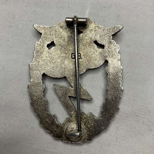 Luftwaffe Ground Assault Badge Gustav Brehmer