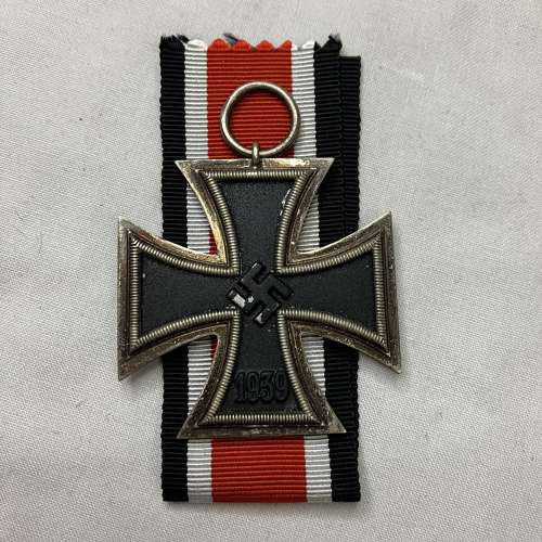 Iron Cross 2nd Unmarked E F Weidmann 19
