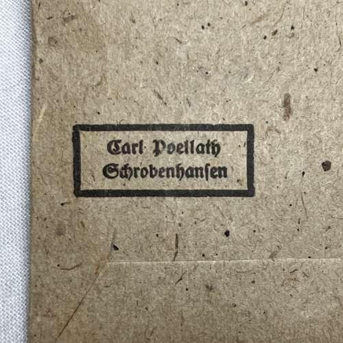 West Wall Medal Packet Carl Poellath