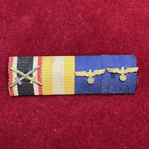German Ribbon Bar Silesian Eagle and 25 years service