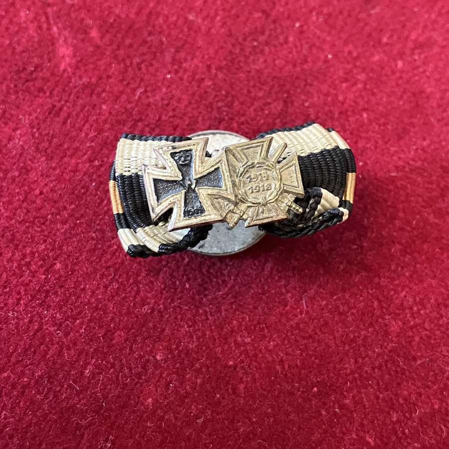 Miniature Button Bar Iron Cross and Honour Cross