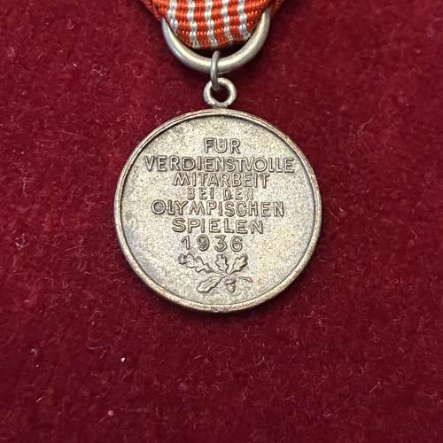 German 1936 Olympic Games Medal Miniature