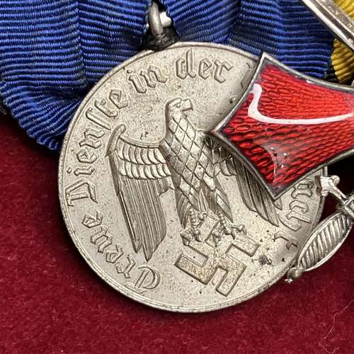 German Medal Bar with Bulgarian Merit Medal