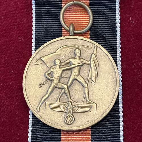 Sudetenland Medal Okt 1938