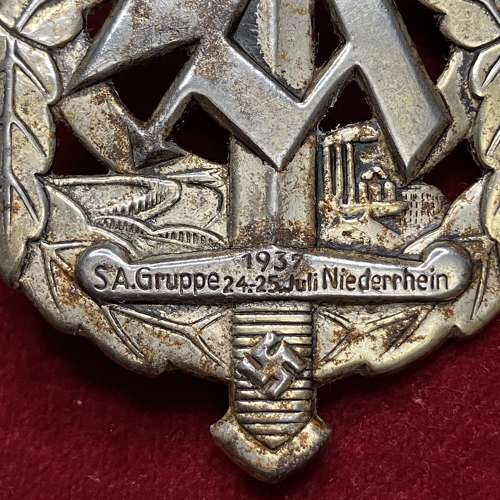 SA Niederrhein Badge 1937
