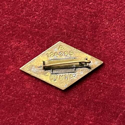 Hitler Youth Badge Gold