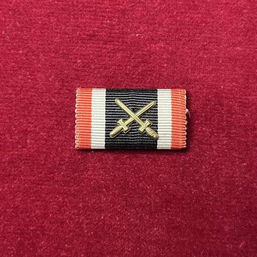 German Ribbon Bar War Merit Cross